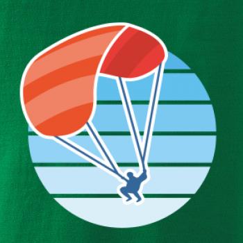 Paragliding oranžový v modrém kolečku