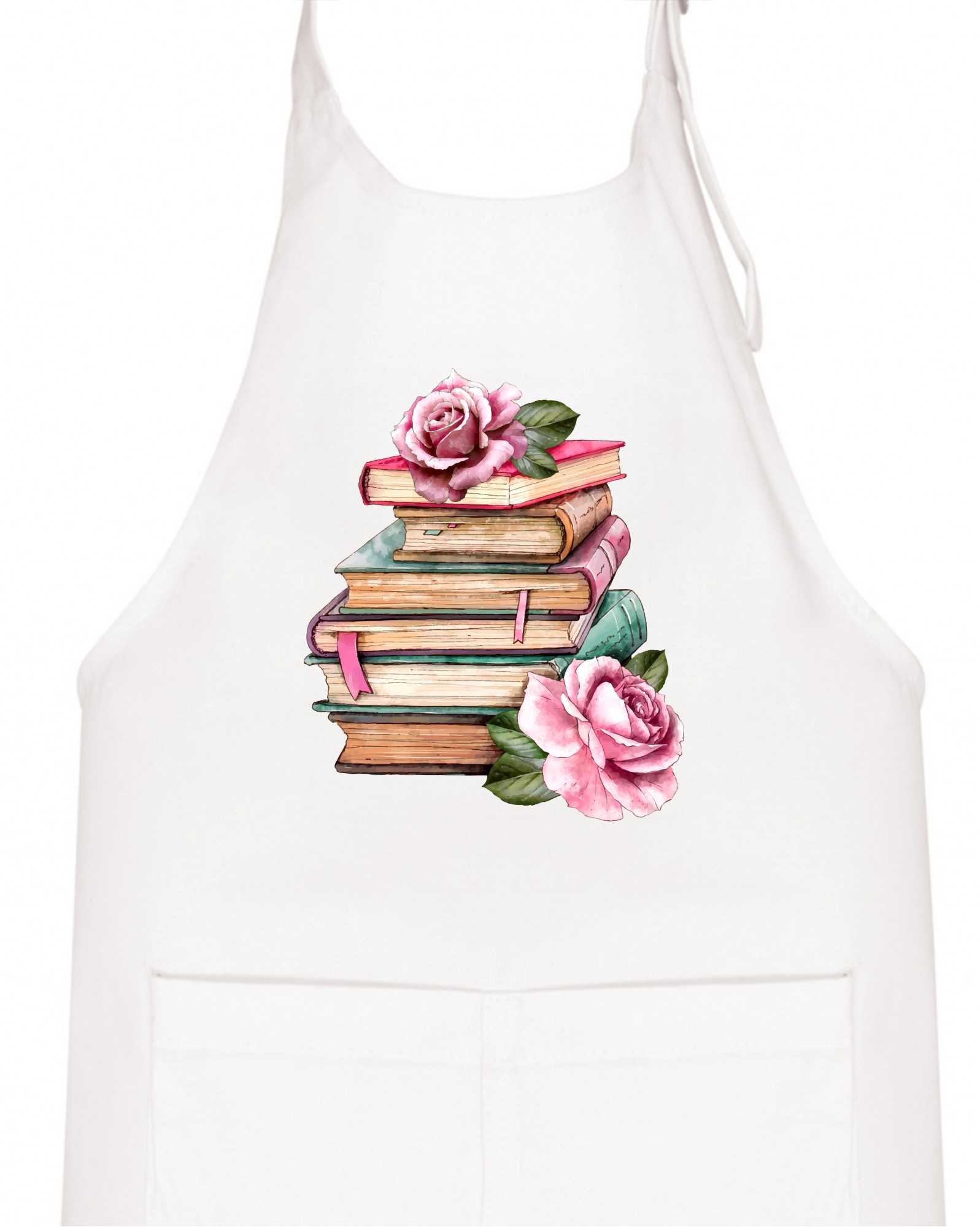 Knihy a růže - Dětská zástěra na vaření