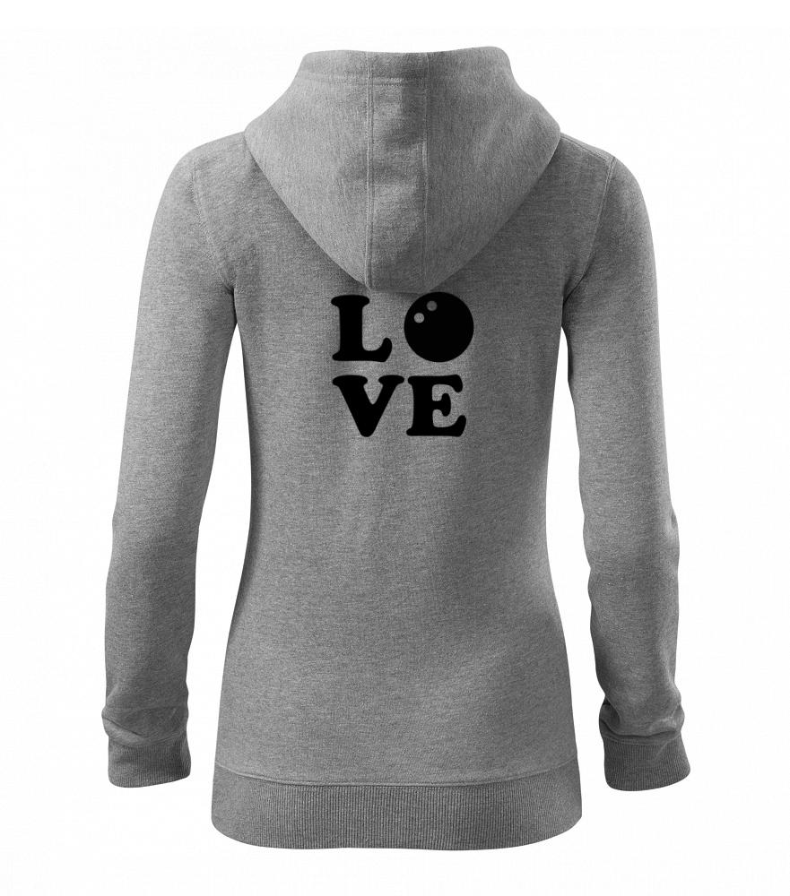 Squash love - Dámská mikina trendy zipper s kapucí