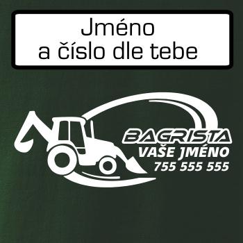 Traktorbagr - vlastní nápis a číslo