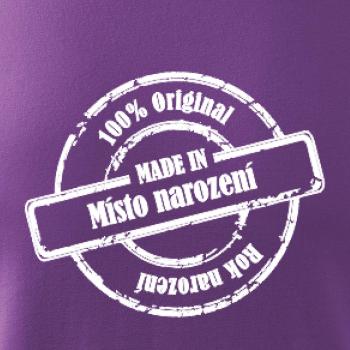 Etiketa - Original - město a rok narození