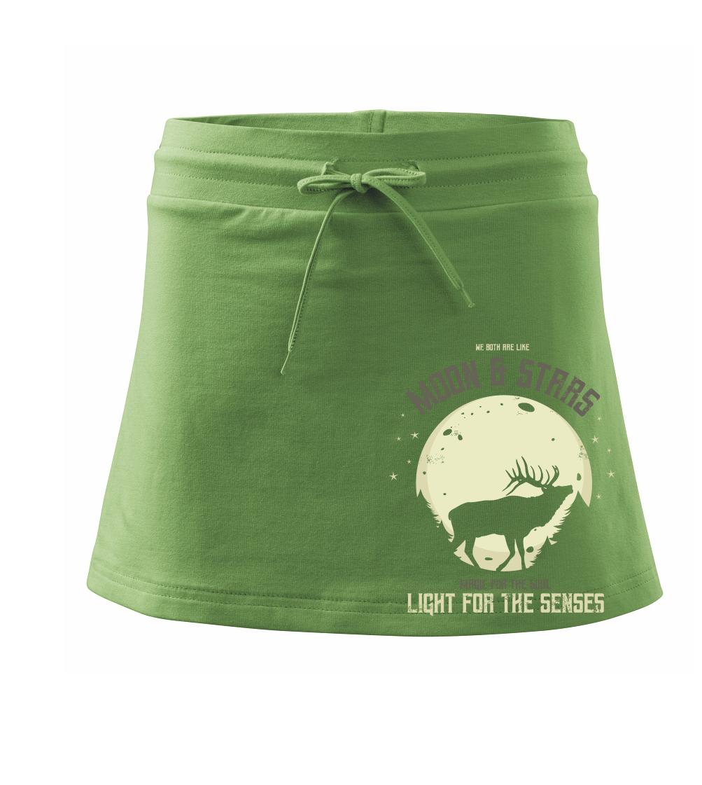 Deer moon - Sportovní sukně - two in one