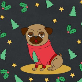 Vánoční mops Vánoční mops
