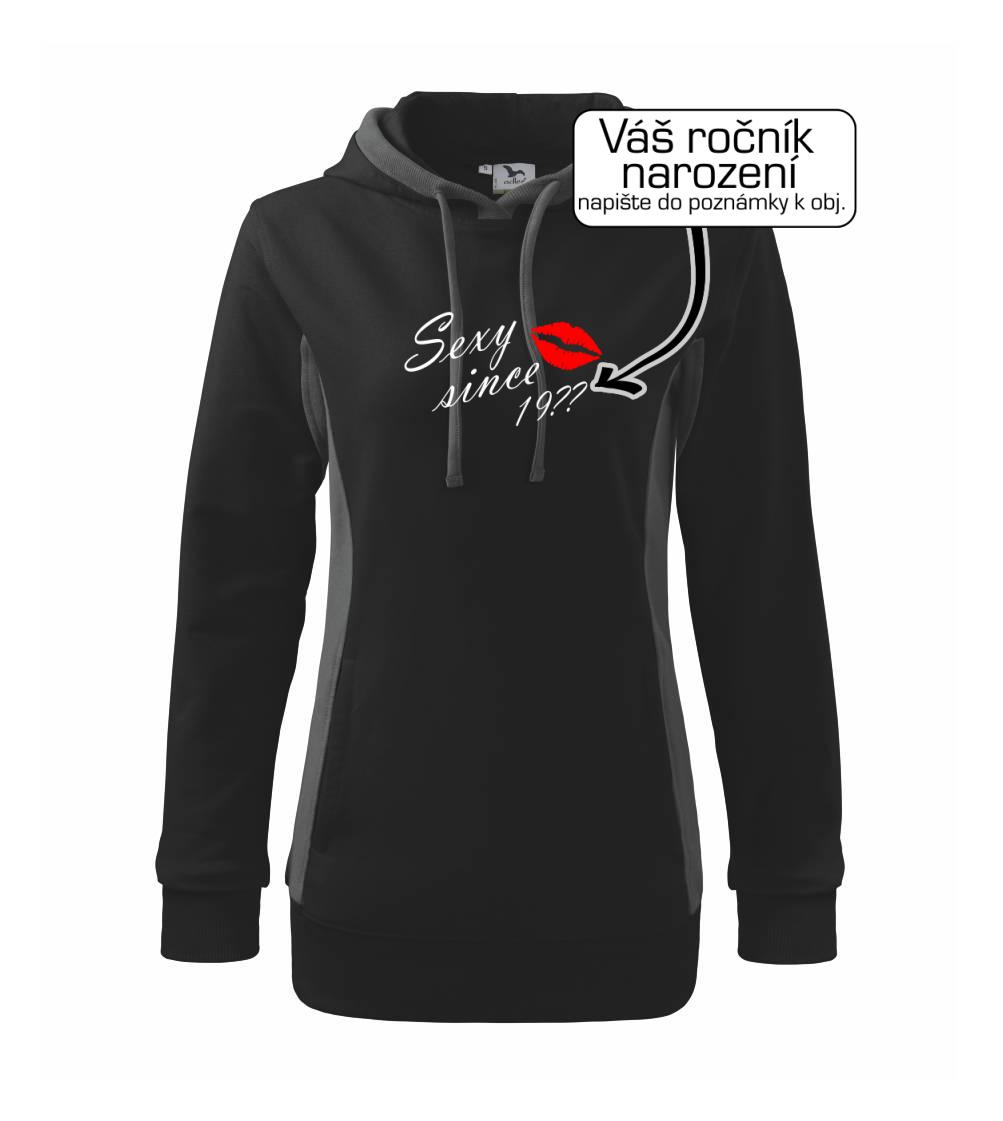 Sexy since - vlastní ročník - Mikina dámská Kangaroo s kapucí