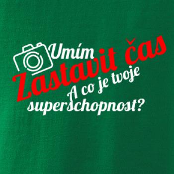 Zastavím čas - tvoje superschopnost? šikmý nápis Zastavím čas - tvoje superschopnost? šikmý nápis