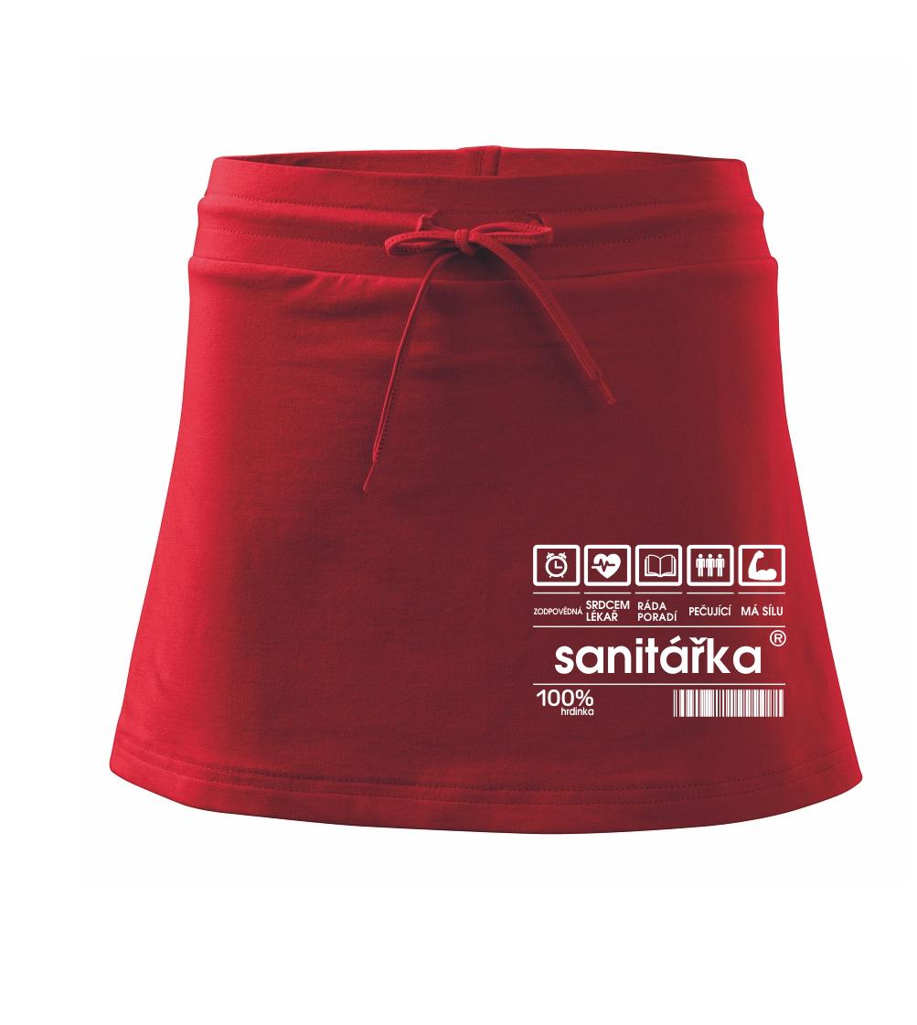 Čárový kód sanitářka - Sportovní sukně - two in one