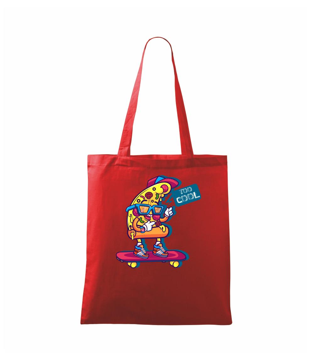 Pizza slice with skateboard