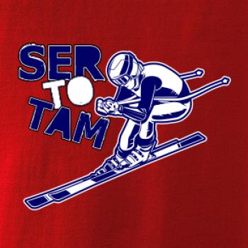 Lyžař ser to tam