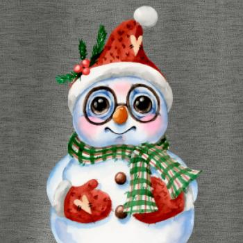 Sněhulák kreslený s brýlemi