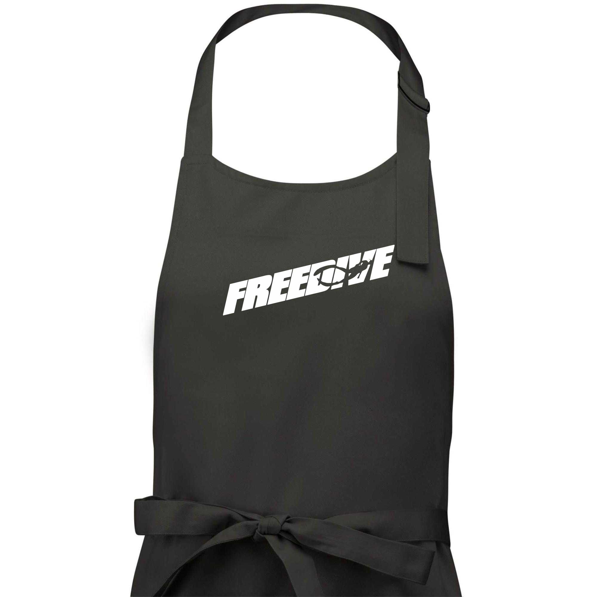 Freedive - nápis s potápěčem - Zástěra klasická
