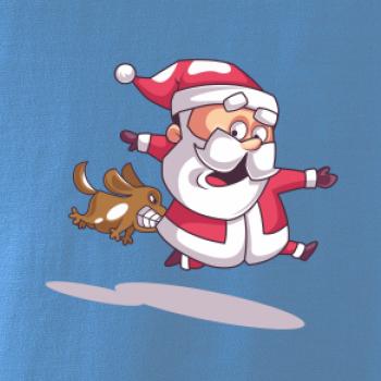 Santa se zakousnutým psem