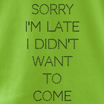 Sorry I am late i didn't want to come