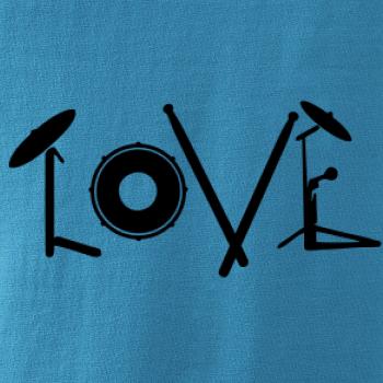 Love bubeník nápis