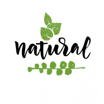 Natural - nápis v listech