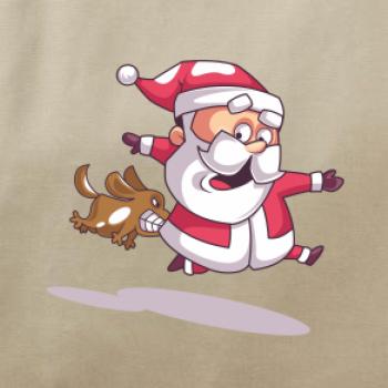 Santa se zakousnutým psem