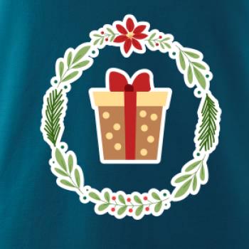 Vánoční věnec s dárkem