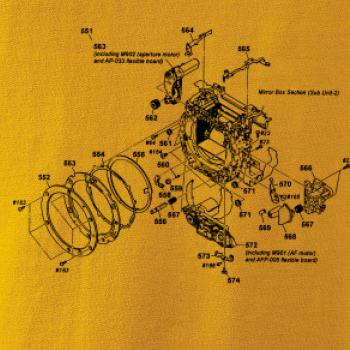 Nákres uzávěrka starý fotoaparát