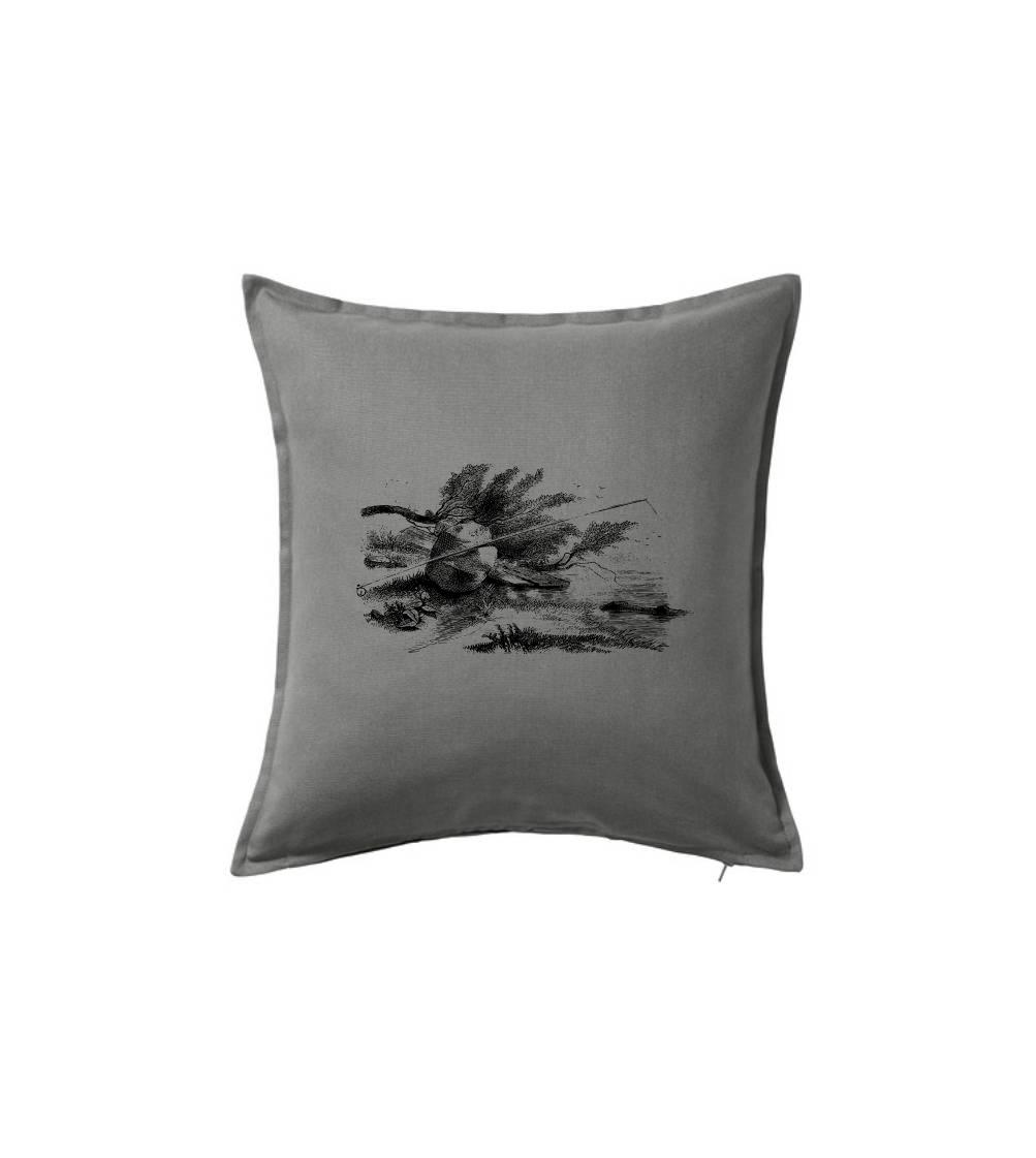 Kreslený prut opřený o kámen