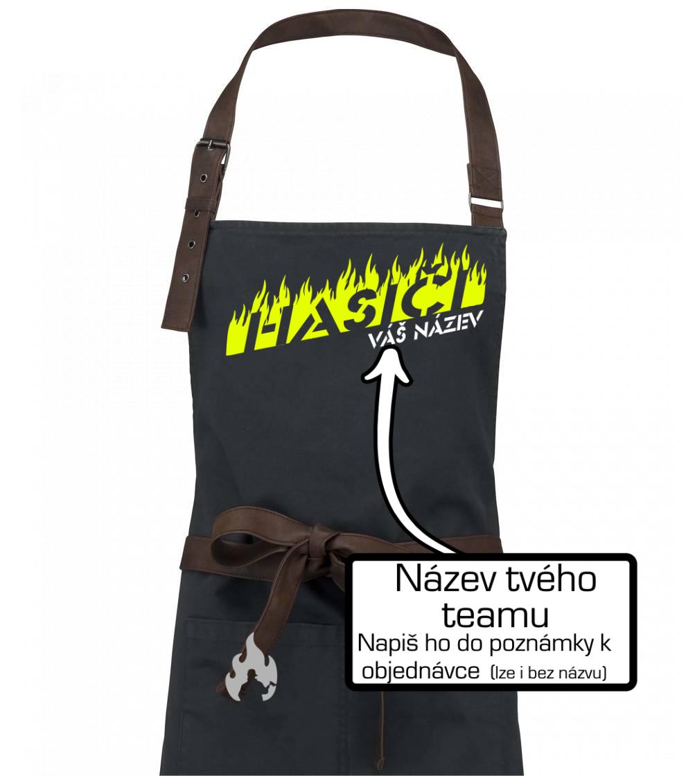 Hasiči - oheň - Váš název - Zástěra Vintage