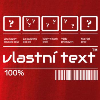 Čárový kód - Vlastní text