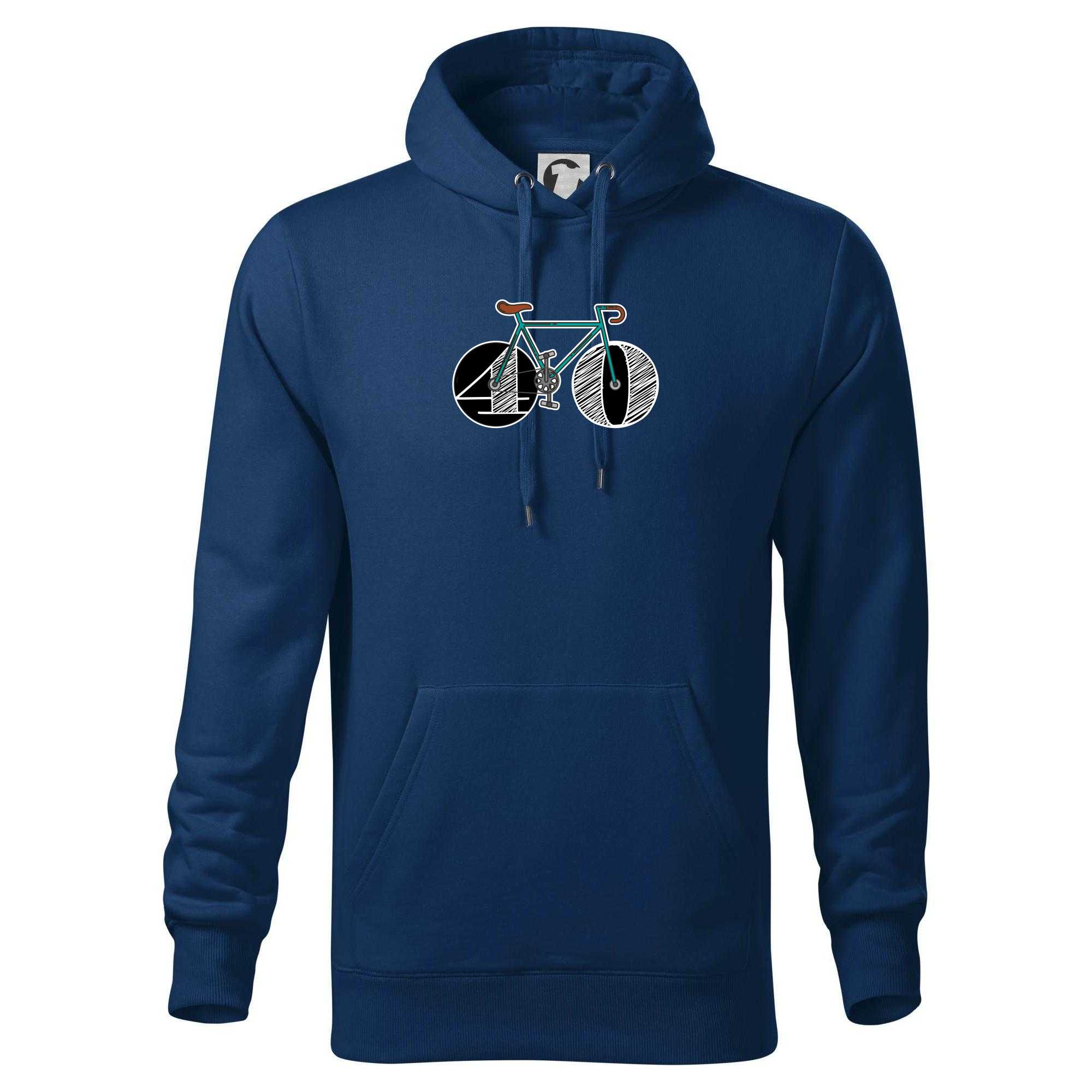 Narozeniny 40 let na kole - Mikina pánská Cape s kapucí - 4XL ( Půlnoční modrá )