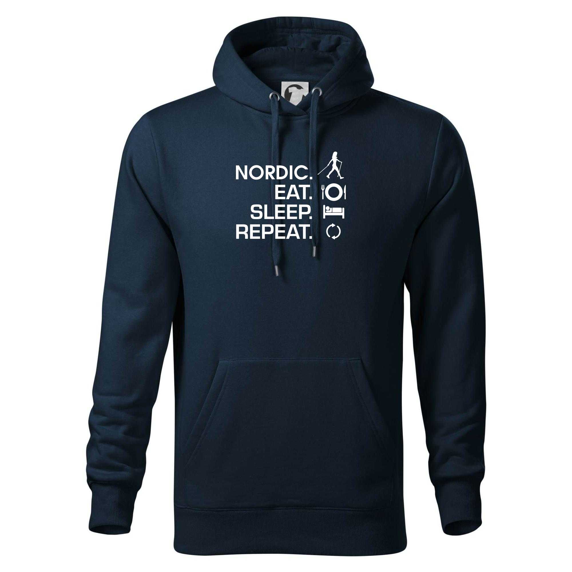 Nordic walking eat sleep - Mikina s kapucí hooded sweater