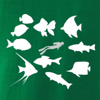 Potápeč ryby čtverec