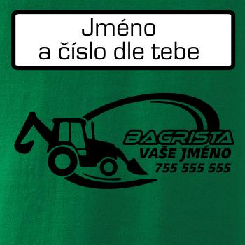 Traktorbagr - vlastní nápis a číslo