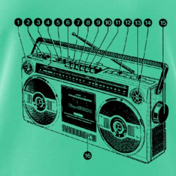 Nákres starý magnetofon