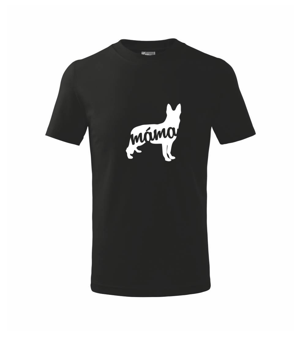 Německý ovčák máma obrys