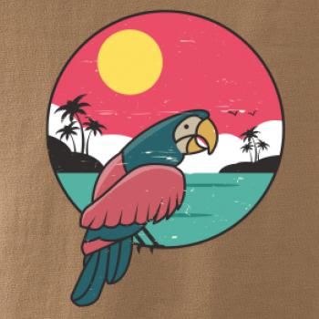 Papoušek v kruhu u moře