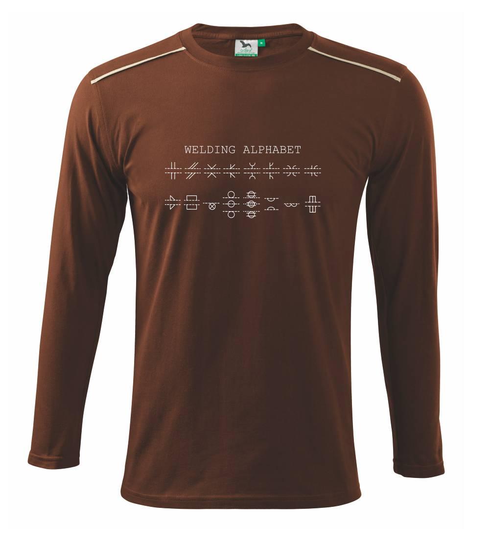 Svářeč - Welding alphabet - Triko s dlouhým rukávem Long Sleeve