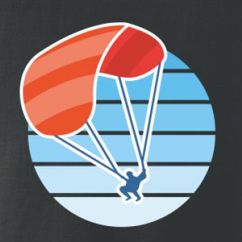 Paragliding oranžový v modrém kolečku