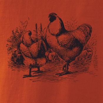 Slepičí rodina malovaná