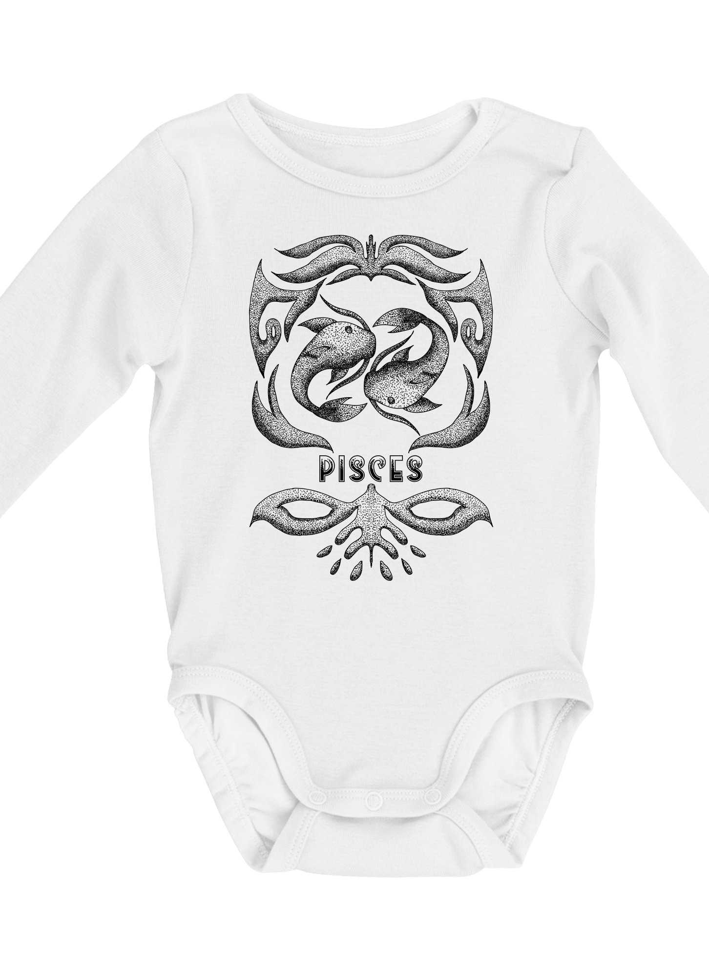 Pisces - vintage - Body kojenecké s dlouhým rukávem
