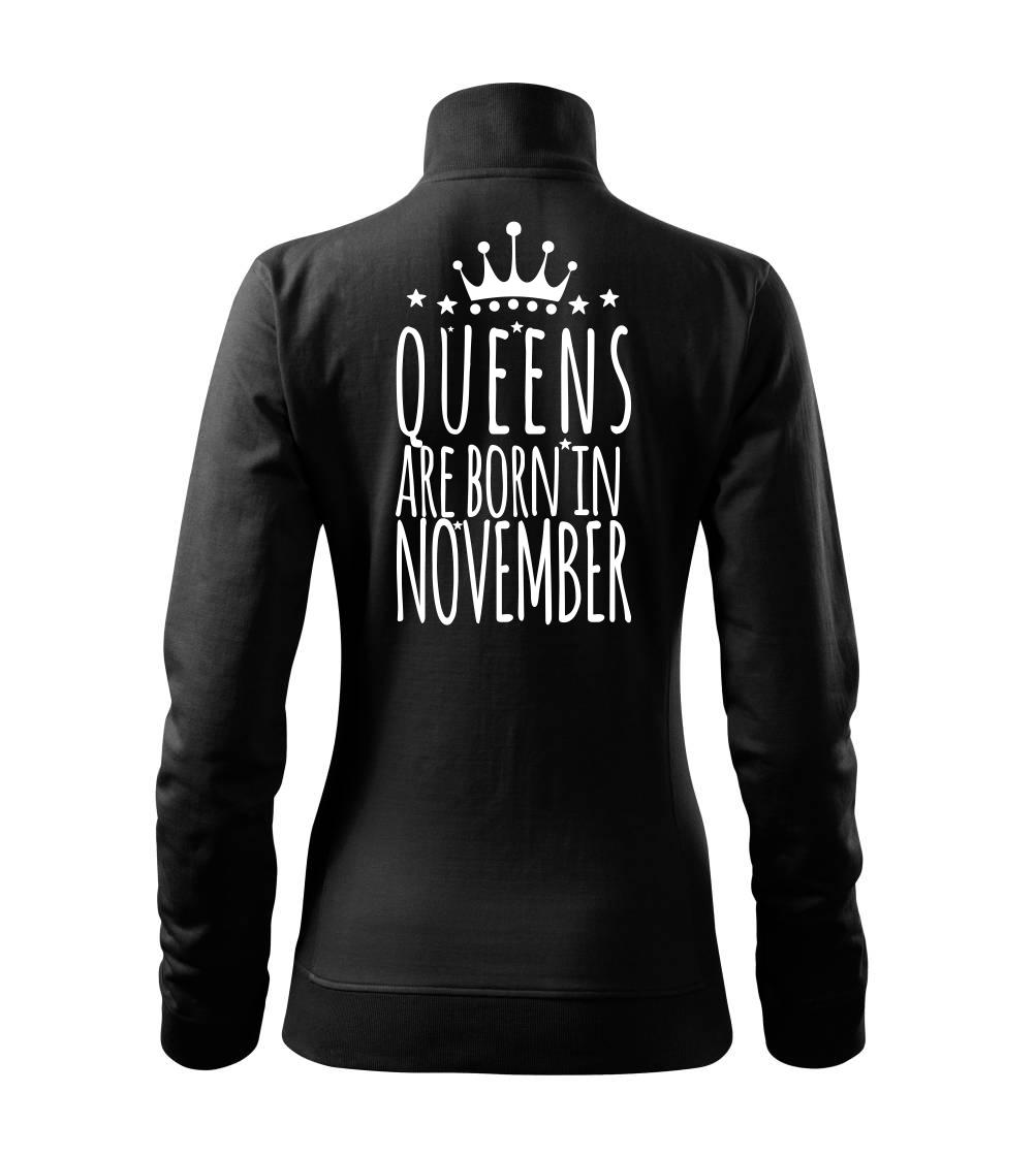 Queens are born in November - Mikina dámská Viva bez kapuce