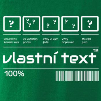 Čárový kód - Vlastní text Čárový kód - Vlastní text