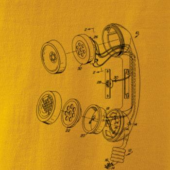 Nákres telefonní sluchátko staré