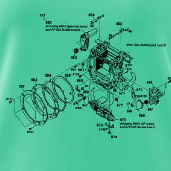 Nákres uzávěrka starý fotoaparát