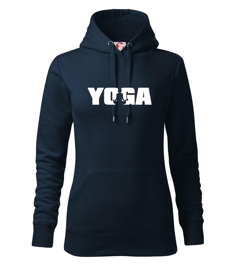 Yoga nápis - Mikina dámská Cape s kapucí