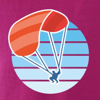 Paragliding oranžový v modrém kolečku