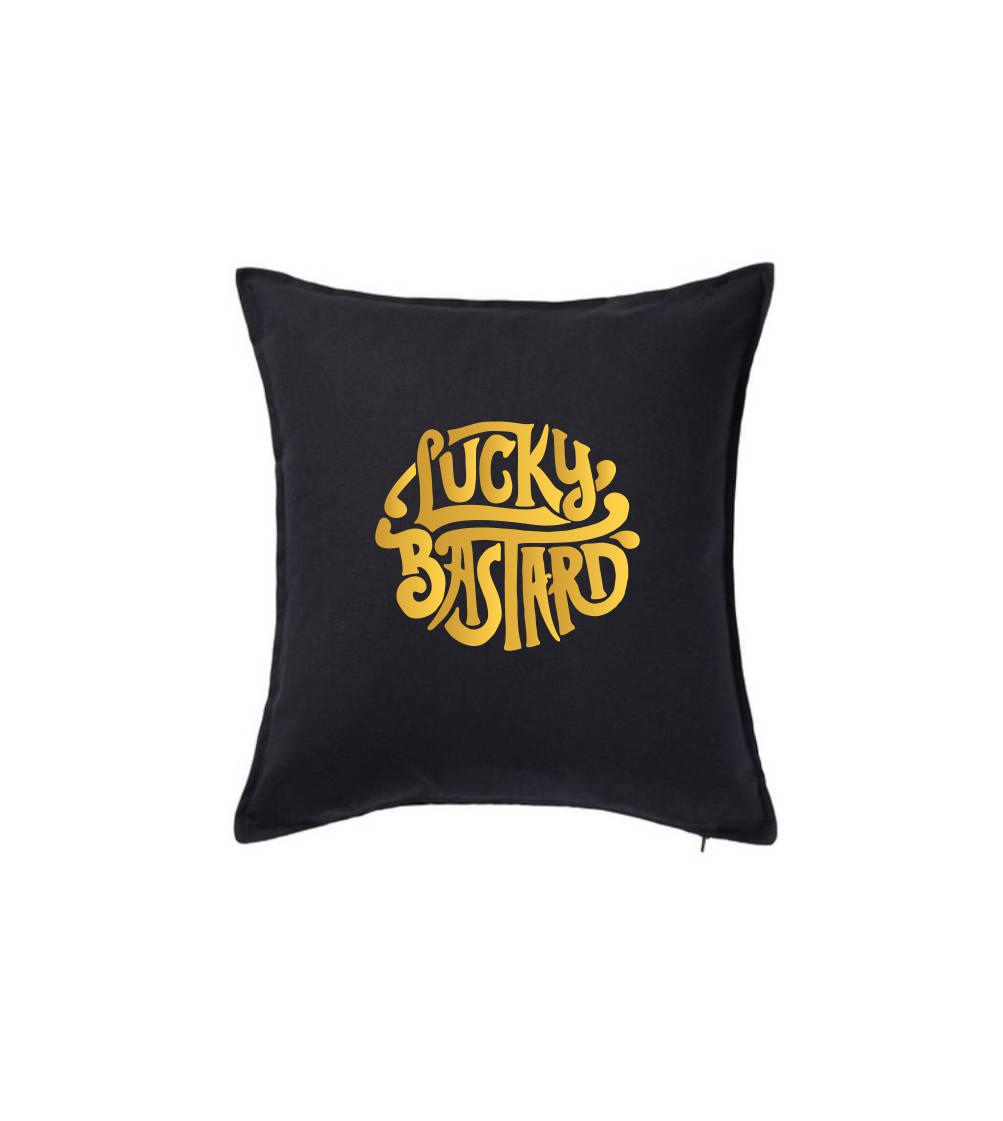 Lucky Bastard zlatý - Polštář 50x50