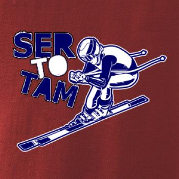 Lyžař ser to tam