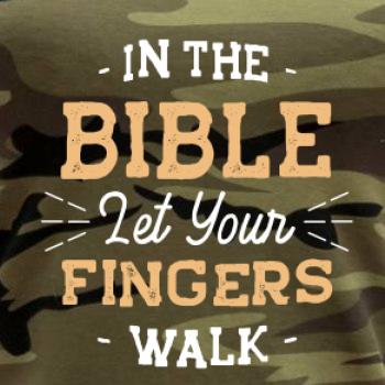 In the Bible let your fingers walk