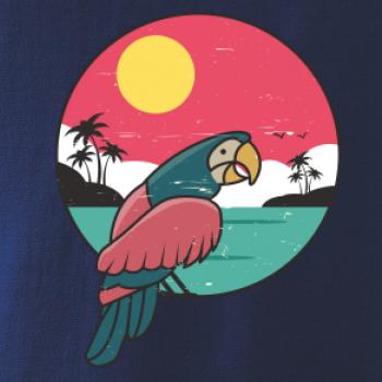 Papoušek v kruhu u moře