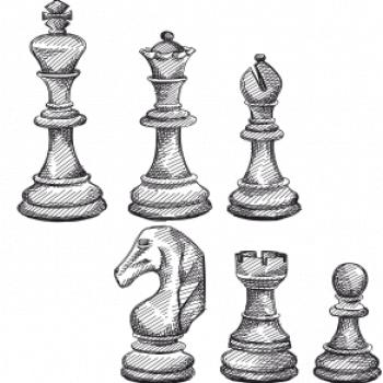 Šachové figurky kreslené Šachové figurky kreslené