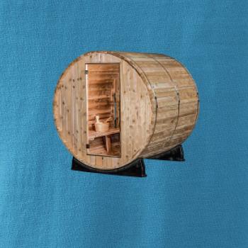 Venkovní sauna z boku