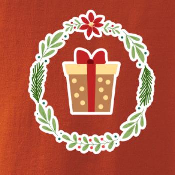 Vánoční věnec s dárkem
