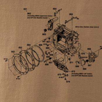 Nákres uzávěrka starý fotoaparát