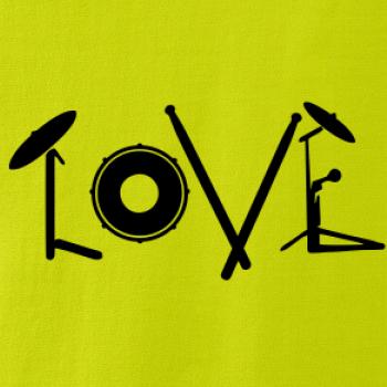 Love bubeník nápis